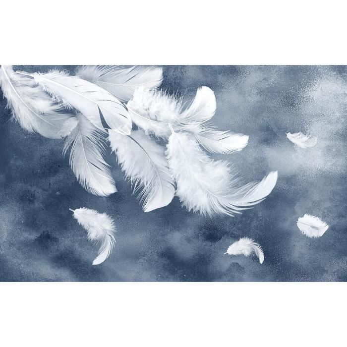Papier Peint Photo 3D Plume Rose – Modèle 7398NA – Effet Famille Et Déco
