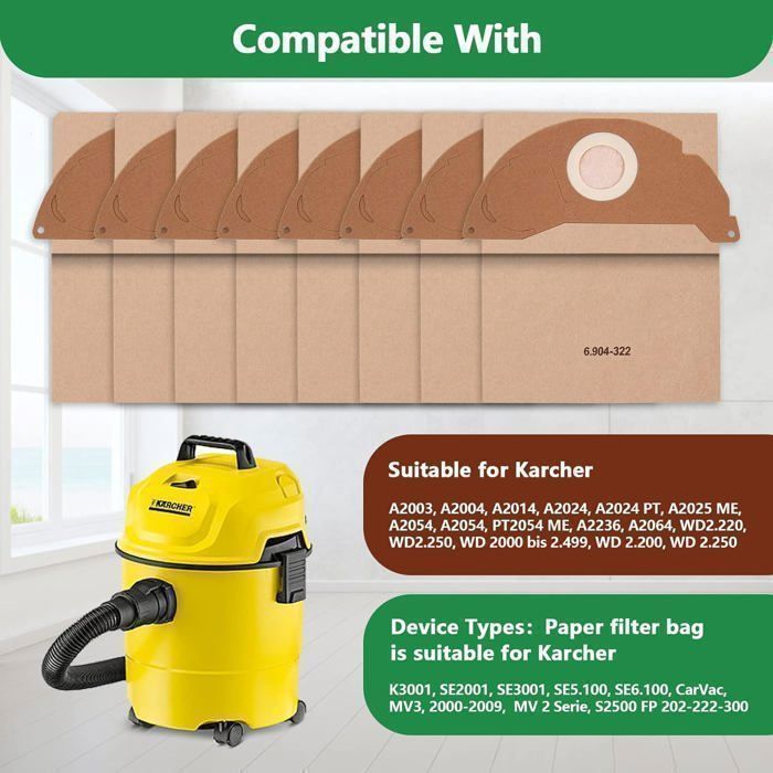 Sac Aspirateur Karcher Wd2 Sac Aspirateur Aspirateur Karcher Wd6