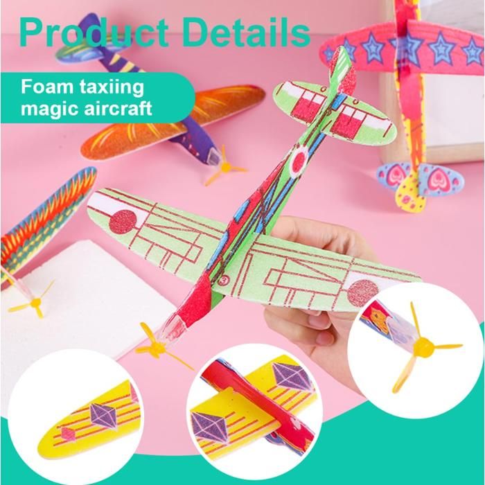 Lot De 18 Planeurs En Polystyrène NHQZ – 6 Styles, Montage Facile, Pour Enfants !