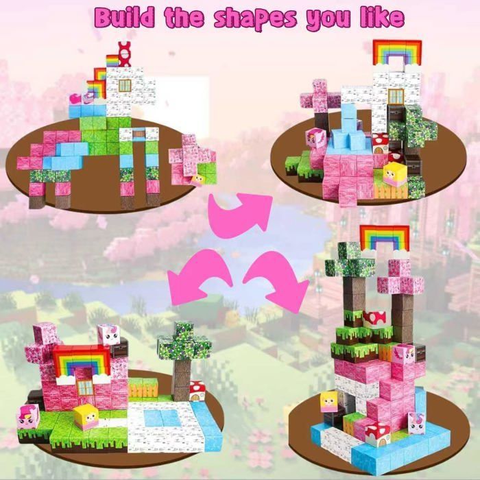 Blocs de Construction de Cube - 100 Mathématique Blocs Construction et 1 Sac de Rangement,Bloc Blocs de Construction de Cube - 100 Mathématique Blocs Construction et 1 Sac de Rangement,Bloc