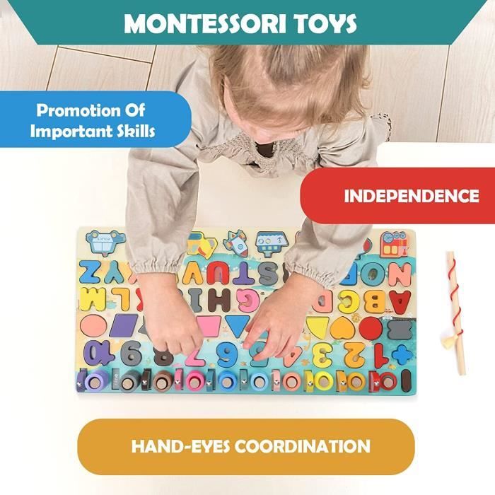 Tour d'apprentissage Montessori SPRINGOS® - Bois Naturel - Cdiscount  Puériculture & Eveil bébé