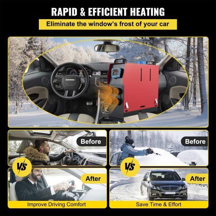 Chauffage Diesel 5KW 12V VEVOR Air Heater en Aluminium Tout-en-Un avec  Silencieux LCD Thermostat pour Voiture Camions RV Bateaux - Cdiscount Auto