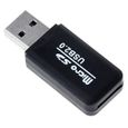 CABLING® Clé USB 2.0 Haute Vitesse Lecteur Carte Mémoire Adaptateur Micro SD TF Reader Noir-3