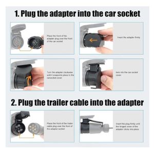 Adaptateur Prise Remorque 13 Broches Vers 7 Broches Rebadis - Connecteur Attelage Universel 12/24V