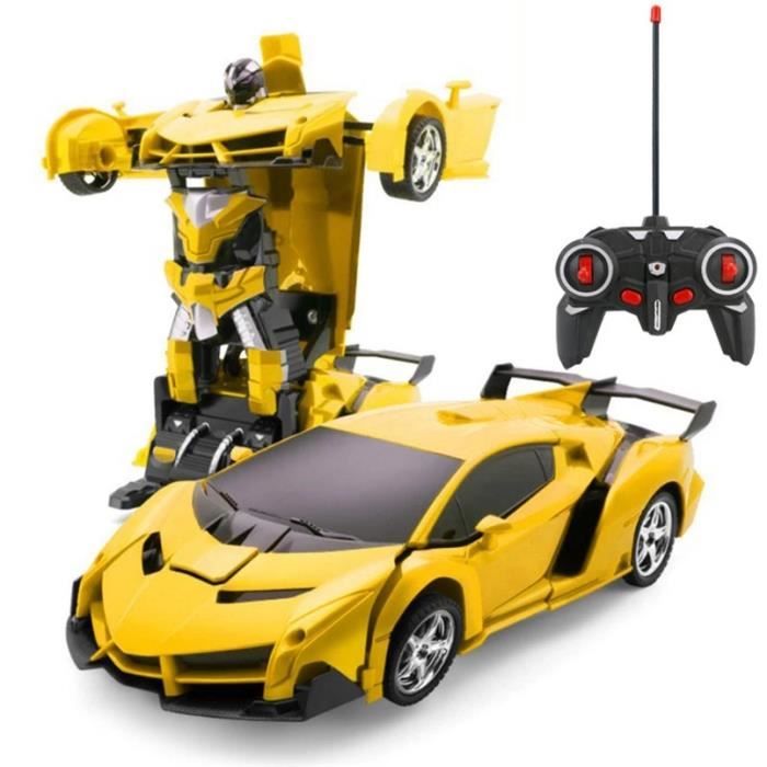 Transformers - Voiture télécommandée électrique - Jaune - 360° rotation -  Transformation à un bouton - Cdiscount Jeux - Jouets