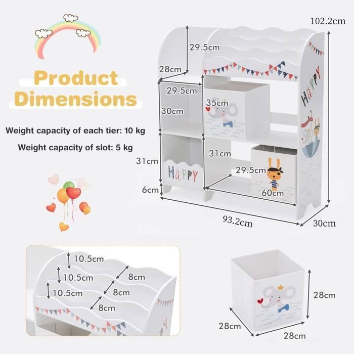 Pouf Siège Enfant Rangement Jouets YAHOM Rangement Pour Jouets En Peluche, Organiseur Pour Chambre D'enfant, Bricolage, Transparent, Durable Et Robuste En PVC Organisateur Chambre Enfant