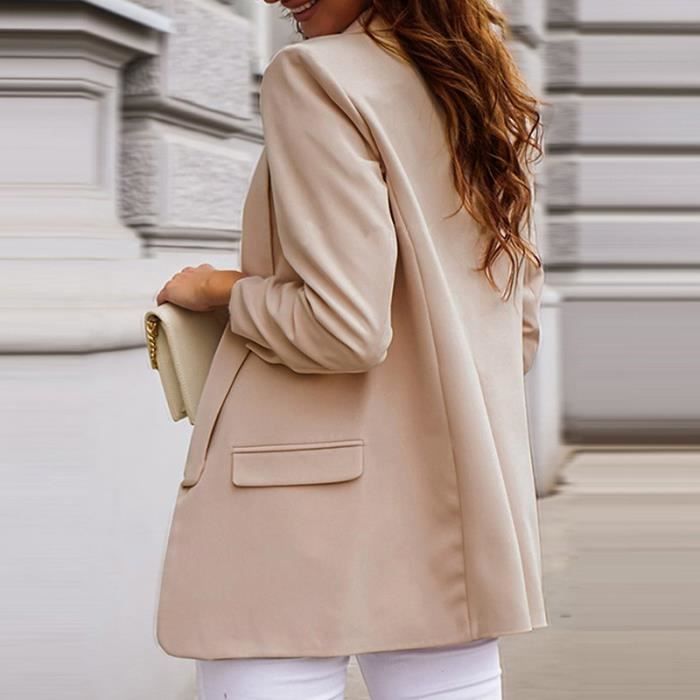 Combinaison ample pour femme - Veste légère et fine - Manteau et pantalon à  manches longues - Pour le bureau et les affaires - Veste blazer 