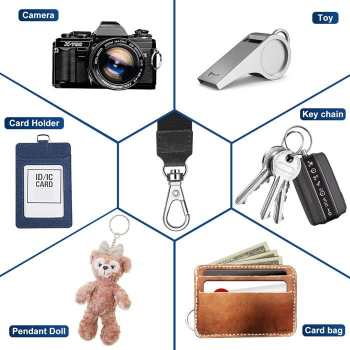 ZhouWei 2 Pièces Dragonne Telephone Portable, Réglable Cordon Telephone