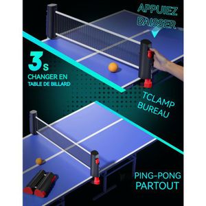 Filet De Tennis De Table Mobile Rollnet - Pliable Et Extensible - Neuf