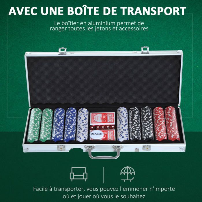 Mallette de poker Army 500 jetons | Poker Market
