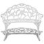 Banc De Jardin 100 Cm Aluminium Coule Blanc Blanc Moo Achat
