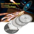 5pcs Lames De Scie Circulaire Mini 85mm Diamètre Intérieur 15mm - 24/36/80 Dents TCT HSS Diamant Résine