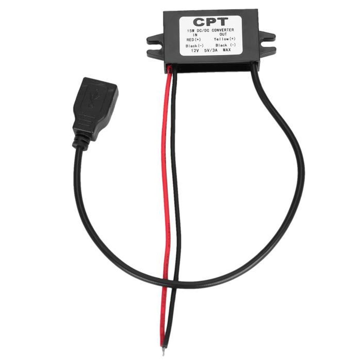 Convertisseur DC 12V/24V Vers 5V 5A 25W - Abaisseur De Tension Pour LED, Auto, Pompes - Avec Tournevis