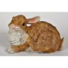 YVAN MOINS CHER Ornement Plastique Déco Lapin Levant La Patte Résine Top Qualité 32x20.5x20Cm Animal De La Ferme intérieur/extérieur