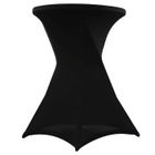 MOB EVENT PRO Housse nappe pour table haute de bar, mange debout noir