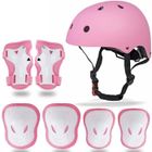 Casque et Genouillères - FINDPITAYA - Protection Enfant - Rose - 3 à 10 ans - Glisse urbaine