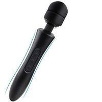Silicone Masseur de Baguette Magique Noir Sans Fil avec 3 vitesses et 5 modes de vibrations pour femmes USB rechargeable