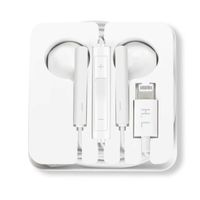 Écouteurs iPhone Lightning Filaires Kit Mains Libres Télécommande Micro Blanc