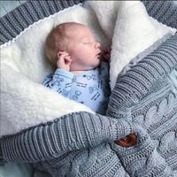 VGEBY Couverture bébé en laine polaire épaisse avec boutons - Accessoire de poussette bébé