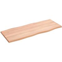 vidaXL Dessus de table bois chêne massif traité bordure assortie 363947
