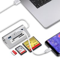 Data Hub USB,Adaptateur USB 6 en 1 avec USB 3.2 à 3 Ports | CF,TF,SD,USB multiport pour Laptop,MacBook,Mac Mini,PC,Desktop