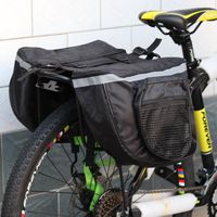 Sac de rangement de siège arrière pour porte-bagages de vélo, sac de siège arrière étanche pour vélo de montagne-noir