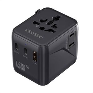 Adaptateur Prise Inde, [3 Pièces] Convertisseur Adaptateur De Voyage International Pour Uk, Eu