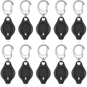 8 Nouveau Mousqueton DEL Lampe de poche Keychains avec Zoomable Lumière Porte-clés Anneau
