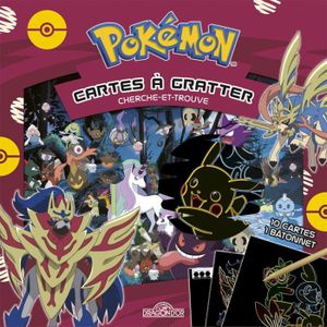 LIVRE LOISIRS CRÉATIFS Dragon D'Or - Pokemon  Mes cartes à gratter cherche-et-trouve  Les Pokemon legendaires de Galar  Pochette avec 10 cartes à gratte