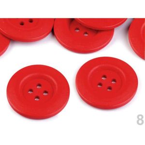 6 boutons neuf mercerie plastique couleur rouge framboise  1.8 cm lot 627