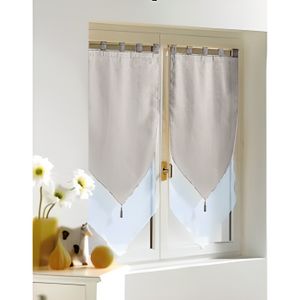 Douceur dInt/érieur Hesperia Paire Pompon Passants Voile IMPRIME Hesperia Polyester 90x60 cm Bleu