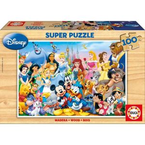 PUZZLE Puzzle Enfant En Bois 100 Pieces Les Amis Disney :