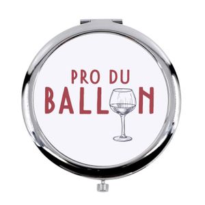 MIROIR DE POCHE  Miroir de poche en métal Blanc - Pro du Ballon Hum