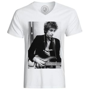 T-SHIRT T-Shirt Homme Photo de Star Célébrité Bob Dylan Chanteur Vieille Musique Original 6