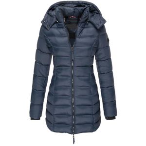 Doudoune longue bleu marine femme shop