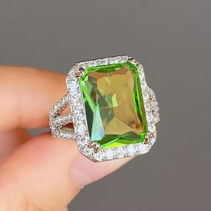 Bague argent pierre verte femme taille 68 Cdiscount