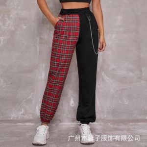 Pantalon a carreau rouge femme deals