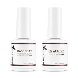 VERNIS A ONGLES Nicedeco 15ML Vernis Semi Permanent Base et Top Co