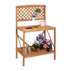 TABLE DE REMPOTAGE Table de jardinage pliante - RELAXDAYS - 10036883-0 - Marron - 100 x 50 x 80 cm - Hauteur 84 cm