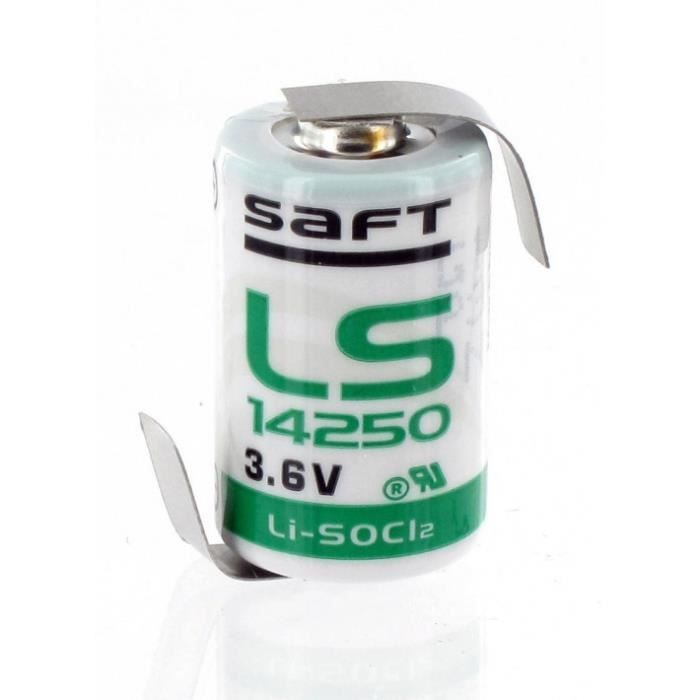 8 piles au lithium Saft LS14250 (ER14250) 3,6 V 1/2 AA 1200 mAh