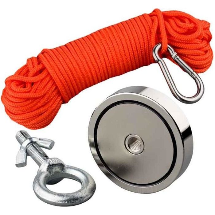 YSYBL Crochet magnétique, crochet aimanté, crochet magnétique en néodyme de  32 mm, peut contenir 80 LBS (36 kg), aimants super puissants avec crochet