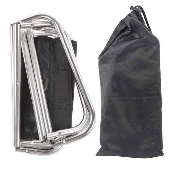Akozon Tabouret pliant portable Mini Tabouret Pliant de Camping Portable Extérieur en Alliage d'Aluminium d'Aviation Chaise de