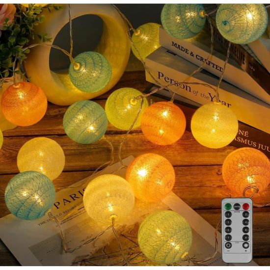 FLCSIed Guirlande Lumineuse En Forme De Boule De Cristal Avec