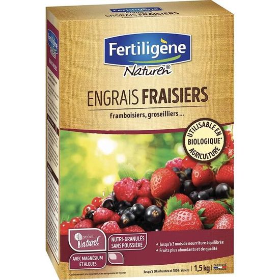 Engrais Fraisiers, Vigne Et Petits Fruits Seau 8 Kg - Formule Riche En Potasse NPK 3-6-12
