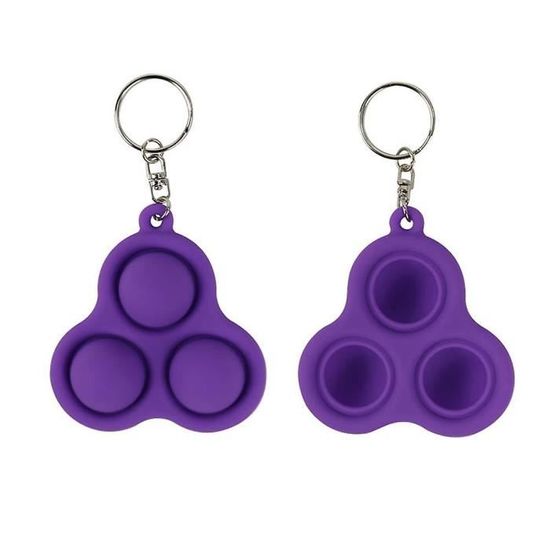 100 PCS Mini Jouets Pop Fidget, Porte-clés à Bulles en Silicone Arc-en-Ciel, Jouet Antistress pour Le Bureau, Soulagement du Stress, Anti-anxiété