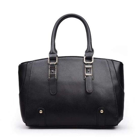 Sac à Main Femme En Cuir Véritable Mélanie - Taille Moyenne, Couleur Noir, Style Fourre-tout/sac De Jour | Occasion