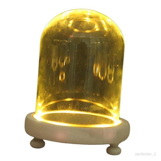 Netuno Lot De 3 Cloches Acrylique Avec Base Liège - Dômes Transparents Décoration