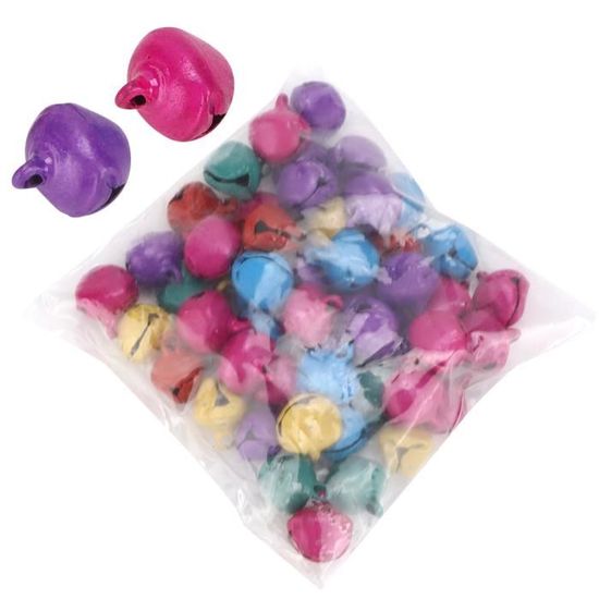 24 Clochettes Rondes Pour Collier Chien/chat - 22mm, Multicolores, Son Fort, Métal, Avec Fermoir - 5