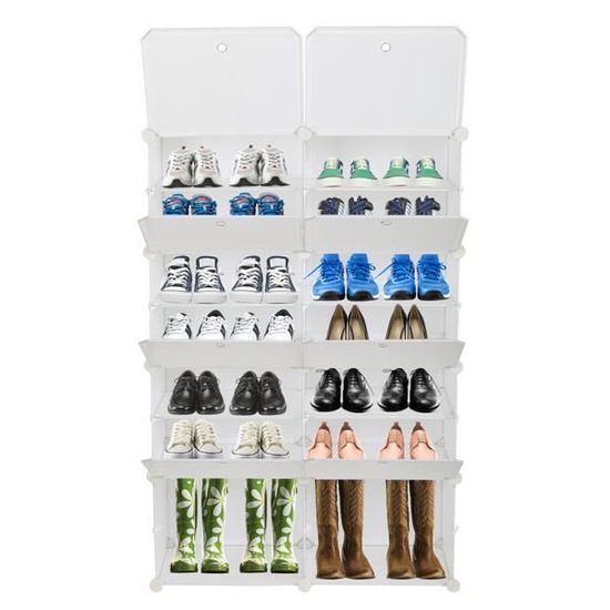 Étagère à Chaussures Réglable Extensible - Pour Placard, Porte, Gain De Place, Acier Carbone