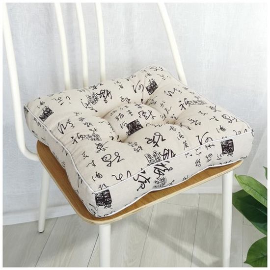 Coussins De Chaise Carrés 40x40 Cm Avec Sangles - Rembourrage Épais En Polyester | Pour Salle à Manger, Bureau, Extérieur